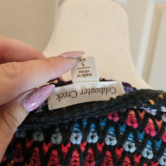 Vibrant Coldwater Creek Knit cardigan with a multicolor pattern size small - Picture 2 of 7